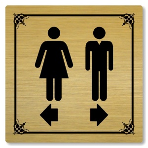 WC rozdělovník, 80x80mm, zlatá, Nebraska